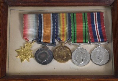 Lot 20 - A First/Second World War Group of Miniature Medals, comprising 1914-15 Star, British War Medal,...