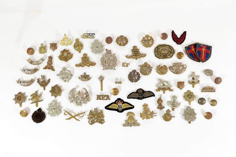 Lot 23 - A Collection of Approximately Forty Five First and Second World War Badges, including cap,...