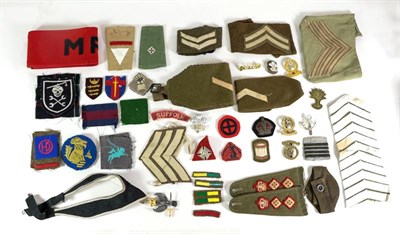 Lot 52 - A Small Quantity of British Second World War and Post War, Cloth Insignia, including rank...