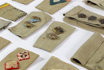 Lot 56 - A Small Quantity of Mainly Second World War British Army Khaki Drill Insignia, including rank...