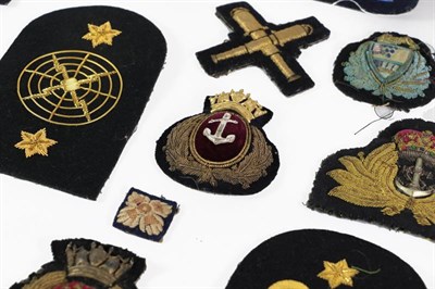 Lot 58 - A Quantity of Second World War Royal Navy Insignia, including rank badges, cap talleys, ratings...