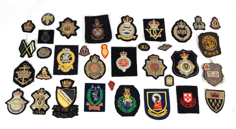 Lot 59 - A Collection of Sixteen Various Elizabeth II Bullion Thread Embroidered Blazer Badges,...