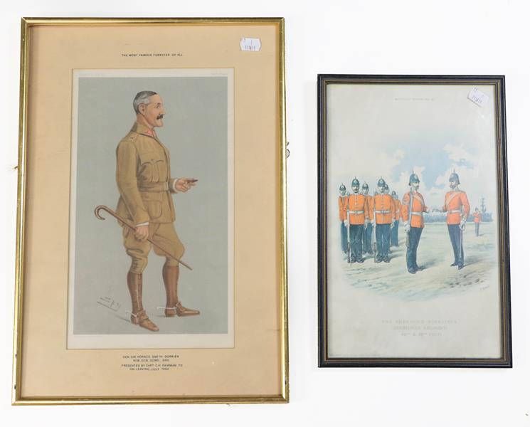 Lot 66 - A Small Quantity of Militaria, including a Spy coloured lithograph of General Sir Horace...