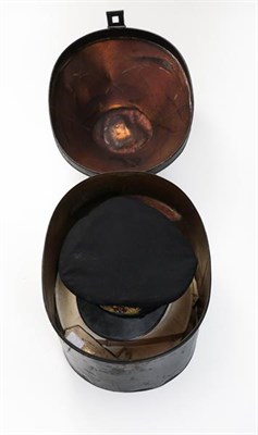 Lot 71 - A Second World War Royal Navy Officer's Wolseley Style Pith Helmet, in white with six panels to the