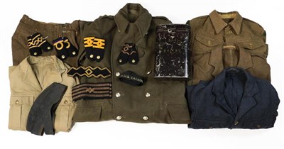 Lot 77 - A Small Quantity of Post Second World War British Uniforms, comprising a battle dress blouse to the