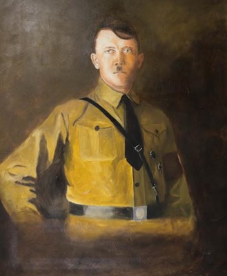 Lot 84 - T Ryan, Portrait of Adolf Hitler,  standing, half length, wearing the uniform of the SA...