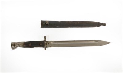 Lot 121 - A Swedish M1896 Mauser Bayonet, the 21cm fullered steel blade with maker's mark for Eskilstuna Iron