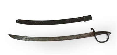 Lot 123 - A Continental 1817/1869 Infantry Hanger, the plain 67cm single edge curved fullered steel blade...