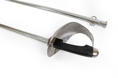 Lot 124 - A Copy of an 1890 Pattern Cavalry Trooper's Sword, with steel bowl hilt and two ring scabbard;...