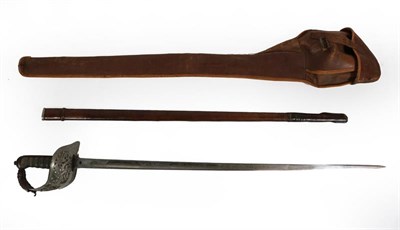 Lot 133 - A Victorian 1897 Pattern Infantry Officer's Sword, the 82.5cm single edge fullered steel blade...