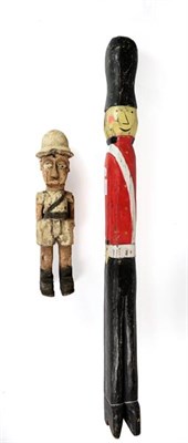Lot 157 - A Yoruba Carved and Painted Wood Figure in the Style of Thomas Ona Odulate, as a European...