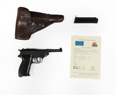 Lot 197 - A Deactivated German Walther P38 Semi Automatic Pistol, numbered 3017, stamped byf 44 and with...