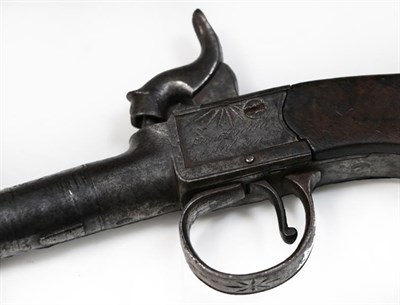 Lot 200 - A 19th Century Percussion Pocket Pistol by Dunderdale & Mabson, the 7cm round turn-off steel barrel