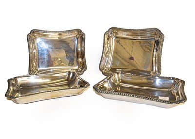 Lot 4 - A silver plated inkwell desk stand, presentation inscription ''Presented to James Powell Esq,...