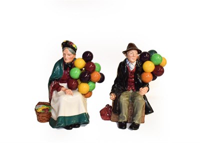 Lot 17 - Two Royal Doulton figures ''The Old Balloon Seller'', HN1315 and ''The Balloon Man'' HN1954,...