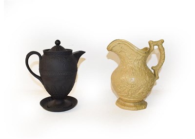 Lot 39 - A quantity of 19th century and later ceramics including Wedgwood black basalt jug, Parian...