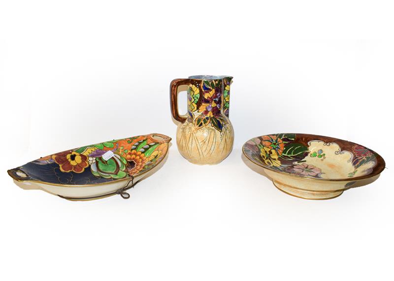 Lot 58 - A collection of Royal Winton lustre glazed pottery, Masons, etc (qty)