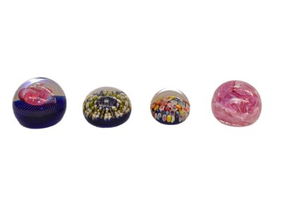 Lot 77 - A collection of glass comprising mostly paperweights, including Caithness and Wedgwood, and a...