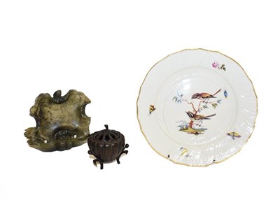 Lot 83 - A quantity of ceramics including two Toby jugs, a pair of jadeite dishes, a Meissen plate...