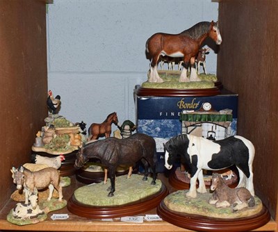 Lot 132 - Border Fine Arts Farmyard Animals including 'Dairy Calves', model No. B0216A by Kirsty...