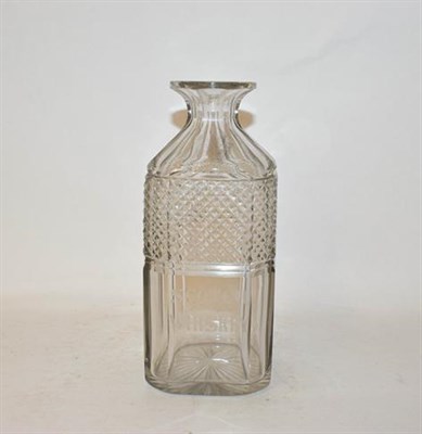 Lot 143 - A quantity of 19th century and later glassware including a decanter inscribed Scotch Whiskey, a...