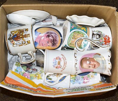 Lot 153 - A large quantity of assorted souvenir china comprising Maling, Coalport, Doulton, tea wares,...