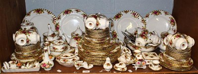 Lot 155 - A quantity of Royal Albert ''Old Country Roses'' dinner and tea wares (one shelf)