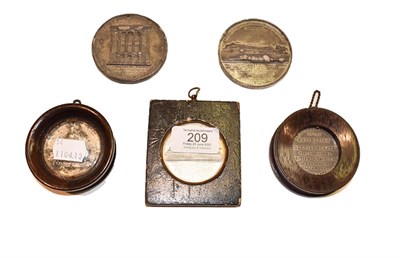 Lot 209 - Five Victorian medals, two for the International Industrial Exhibition 1851, Free Trade Anti...