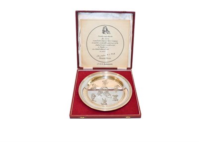 Lot 249 - An Elizabeth II silver plate, commemorating the 75th anniversary of the death of Lewis Carroll,...