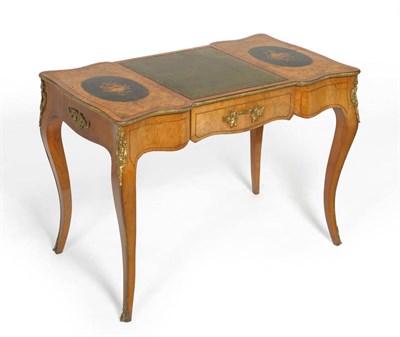 Lot 1637 - A Late 19th Century Louis XV Style Figured Walnut, Crossbanded and Floral Marquetry Writing...