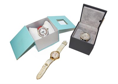 Lot 273 - Four designer watches by Seksy, two by Guess, roulette watch by Ambrosia and three other...