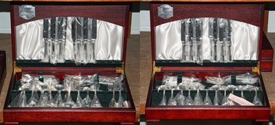 Lot 355 - Two canteens of silver plated cutlery by Butler of Sheffield, each six place setting comprising...