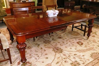 Lot 1650 - A Victorian Mahogany Extending Dining Table, 3rd quarter 19th century, with wind-out mechanism,...