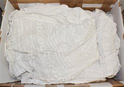 Lot 400 - Assorted early 20th century and later ladies cotton undergarments, night dresses etc (two boxes)