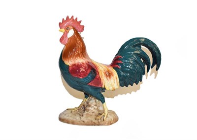 Lot 32A - Beswick Leghorn Cockerel, model No. 1892, teal green, red, orange and yellow - gloss