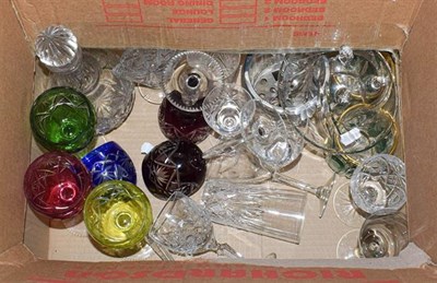 Lot 387 - Large quantity of cut glassware, including a harlequin set of six hock glasses, five various bowls