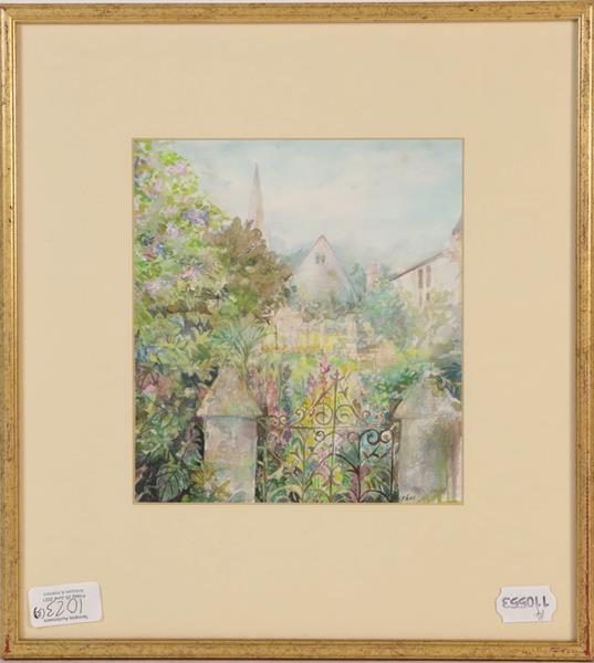 Lot 1023 - W R Swaine, Whitby 1921, watercolour, 28cm by 41.5cm, together with an A Thomas watercolour of...