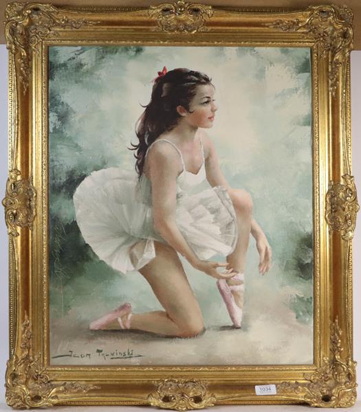 Lot 1034 - Igor Talwinsky (Polish 1907-1983) Ballerina, signed, oil on canvas