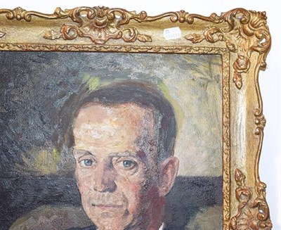 Lot 1040 - British school (20th century) Portrait of a man, indistinctly signed Robert S(?), oil on...