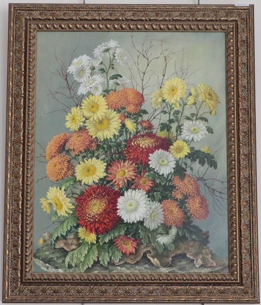 Lot 1052 - Thomas G Hill (Contemporary) Still life, signed oil on canvas, together with a further work by...