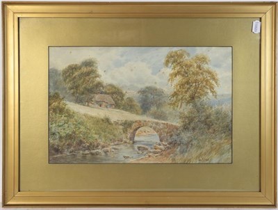 Lot 1056 - J Douglas (19th century) A highland landscape, signed watercolour, 27.5cm by 53.5cm, together...