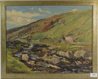Lot 1081 - Arnold Denby (20th century) Summer landscape with a river, signed oil on artist's board, 39cm...