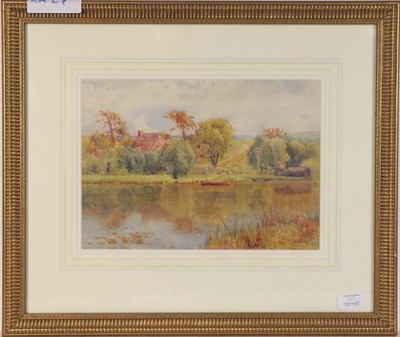 Lot 1089 - Frank A Goodwin (fl. 1887-1907) Country landscape, signed and dated 1898 watercolour, 24cm by...