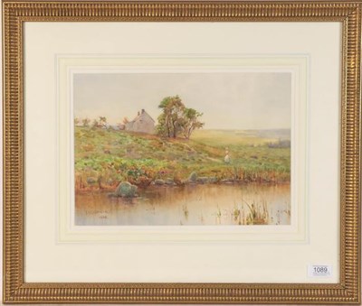 Lot 1089 - Frank A Goodwin (fl. 1887-1907) Country landscape, signed and dated 1898 watercolour, 24cm by...