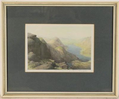 Lot 1090 - William Heaton Cooper RI (1903-1995) ''Wind and Sun, Wastwater'', signed and inscribed in pencil, a