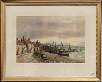 Lot 1104 - John Hamilton Glass ARSA (fl. 1890-1925) Evening on the shore, Buckhaven, signed watercolour...