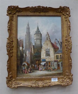 Lot 1107 - Henry Schafer (1841-1900) ''Antwerp, Belgium'', signed and dated 1892, signed and inscribed...