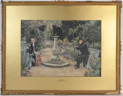 Lot 1110 - After W Dendy Sadler, a pair of framed prints entitled Memories and Sweethearts, 35cm by 50cm,...