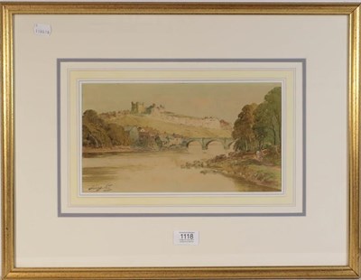 Lot 1118 - Thomas Swift Hutton (1860-1935) Richmond Castle, signed watercolour, 16.5cm by 30cm