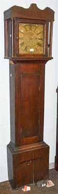 Lot 1140 - An oak thirty hour single hand longcase clock, dial signed Rd Hardwick, Willm Stacey 1763, bird...
